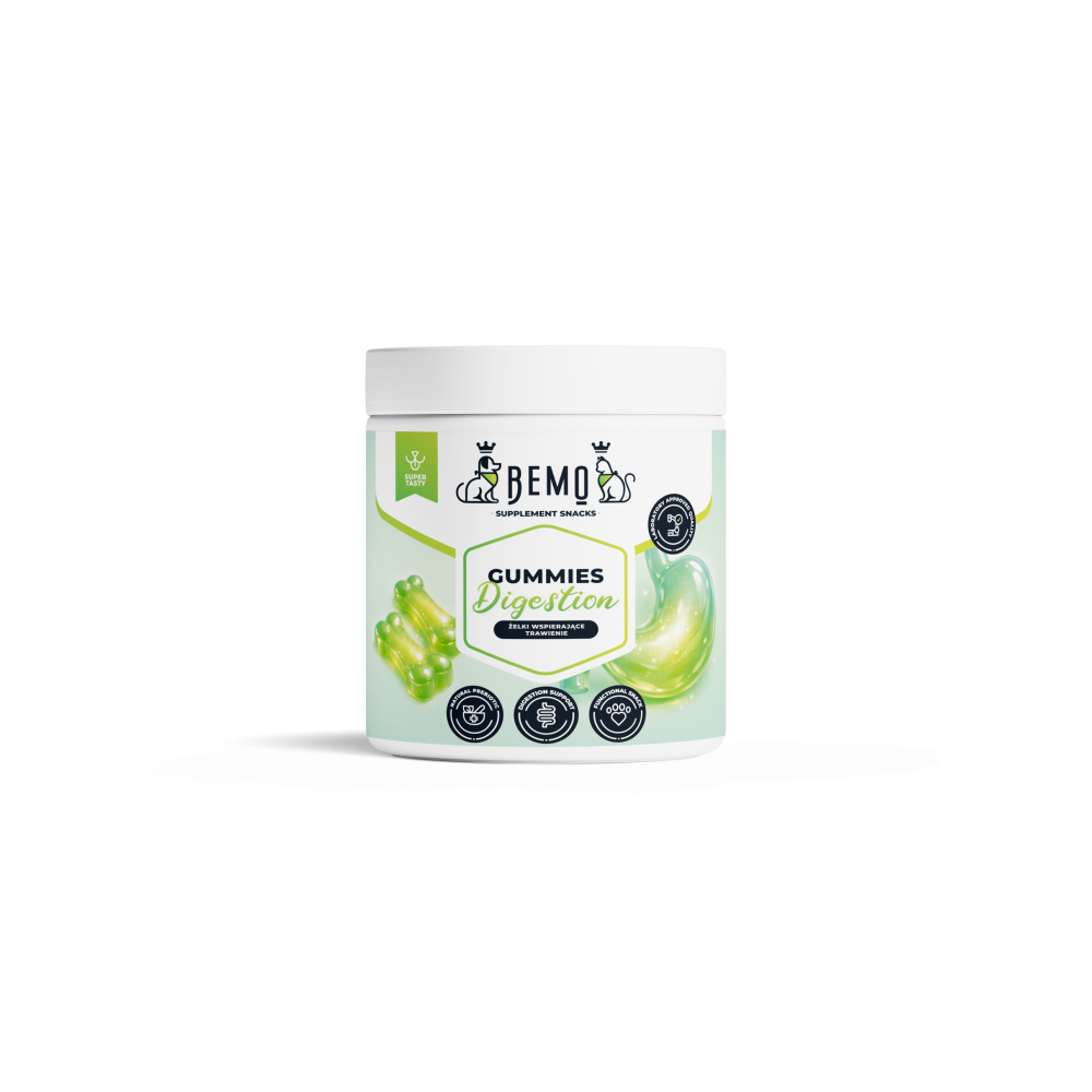 Bemo guminukai Digestion – guminukai-papildai šunims ir katėms 40 vnt. (320 g)