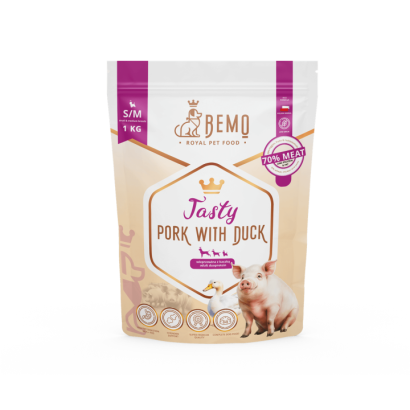 Bemo Tasty kiaulienos su antiena sausas maistas suaugusiems šunims